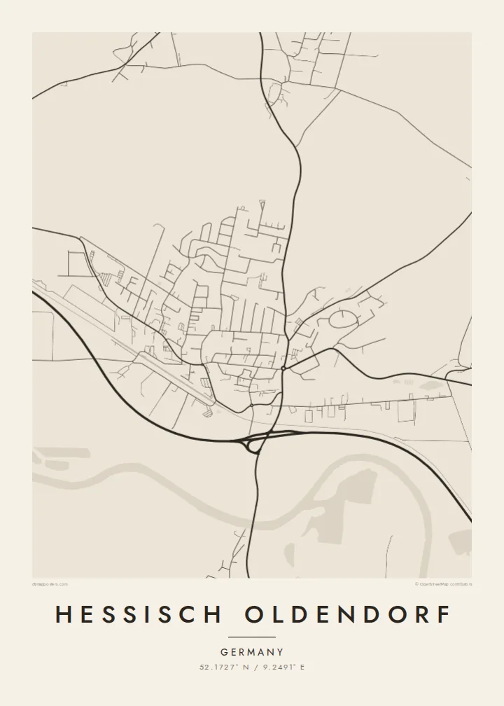 Hessisch Oldendorf map poster — Paper