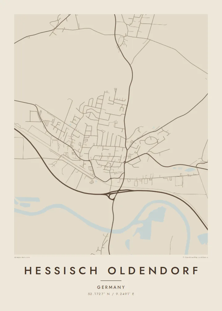 Hessisch Oldendorf map poster — Sand