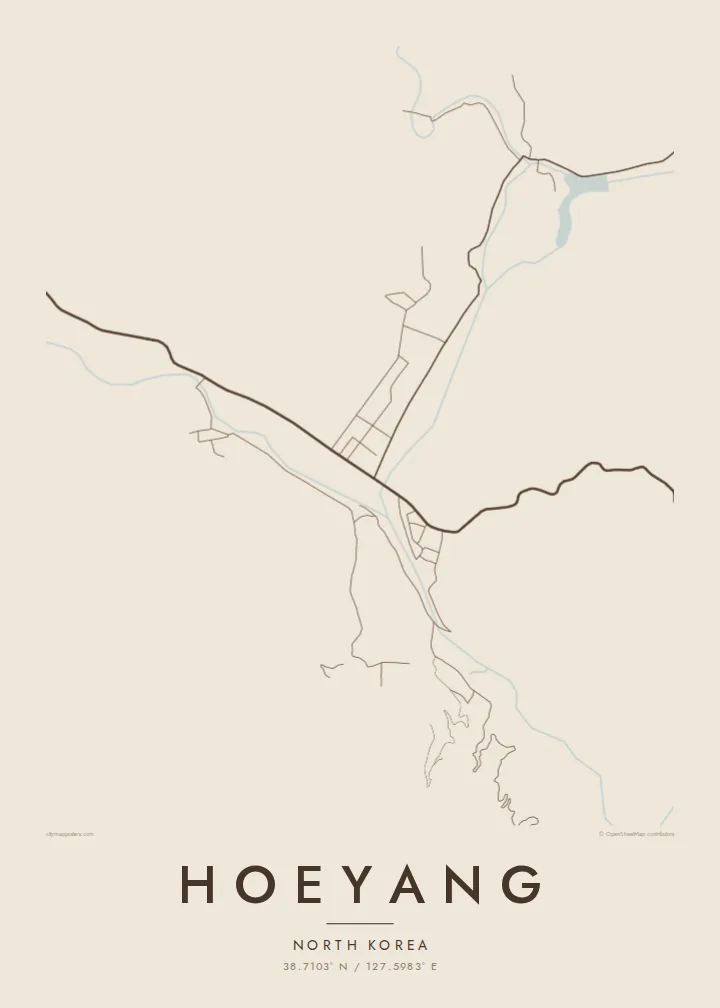 Hoeyang map poster — Sand style