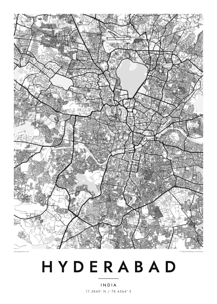 Hyderabad: karta posteri