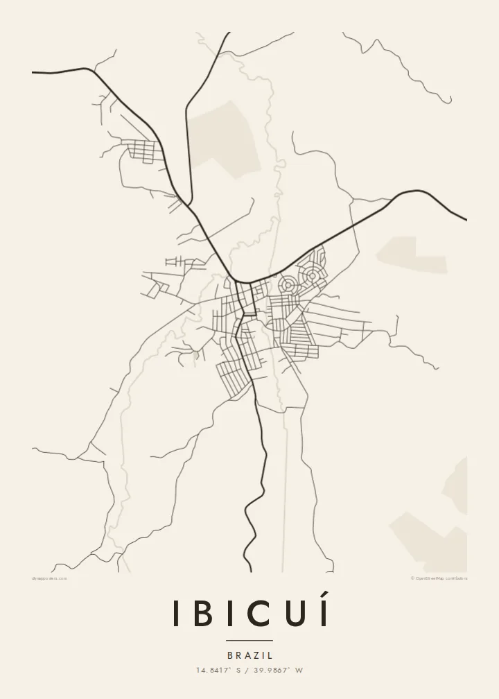 Ibicuí map poster — Paper
