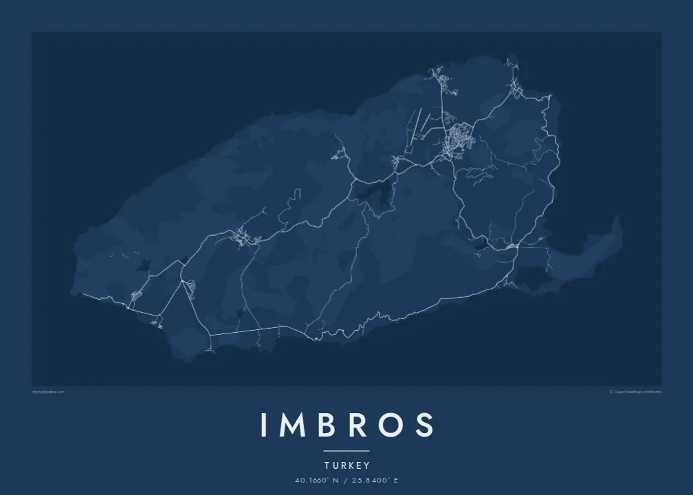 Imbros map poster — Blueprint