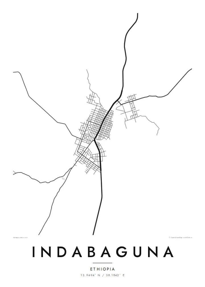 Indabaguna map poster — Classic