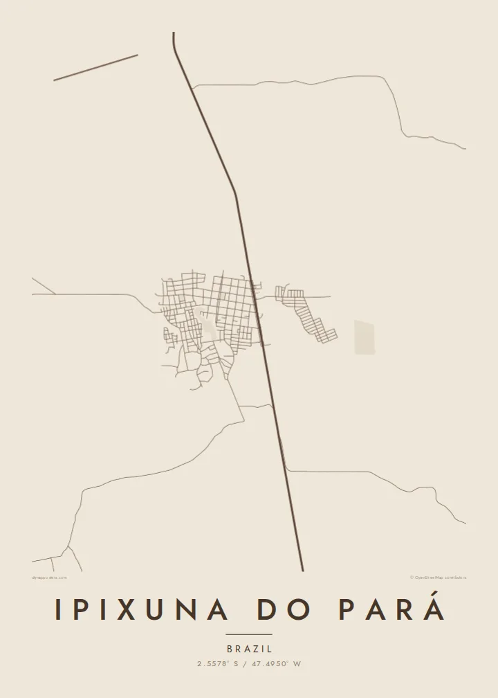 Ipixuna do Pará map poster — Sand