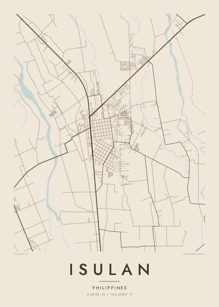 Isulan map poster — Sand