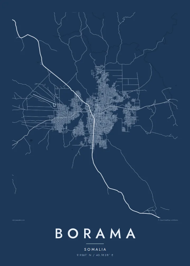Poster mappa di Borama — Blueprint