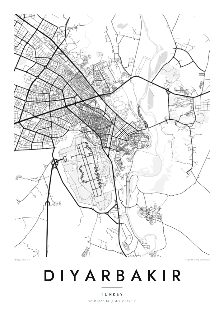 Poster mappa di Diyarbakır