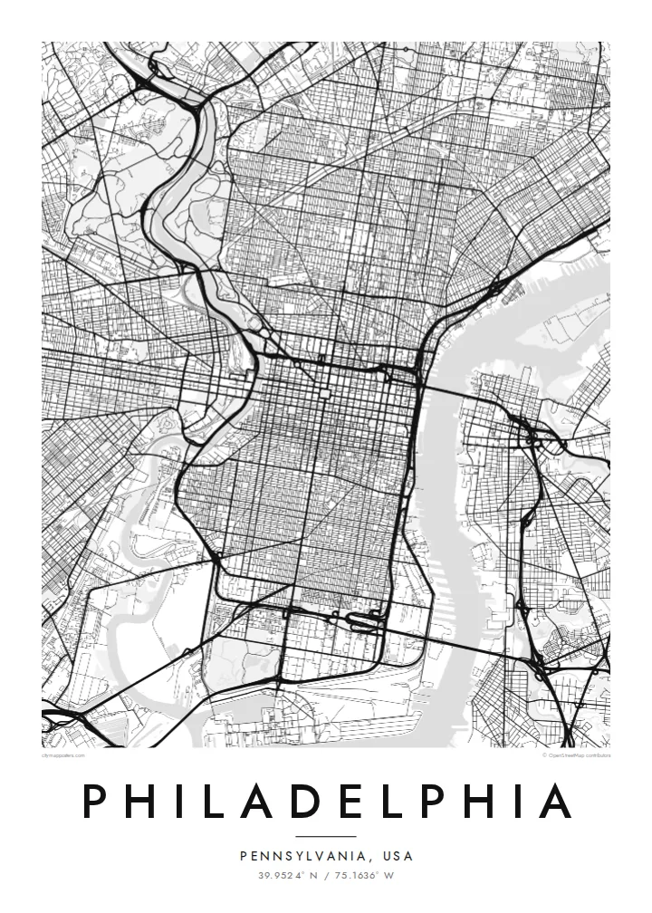 Poster mappa di Filadelfia