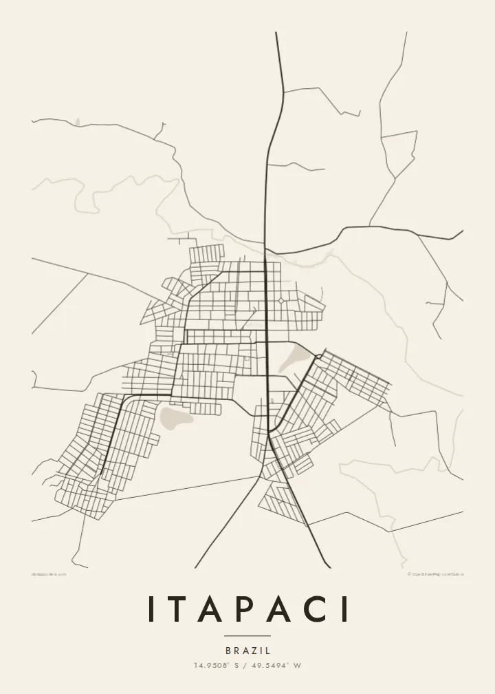 Itapaci map poster — Paper