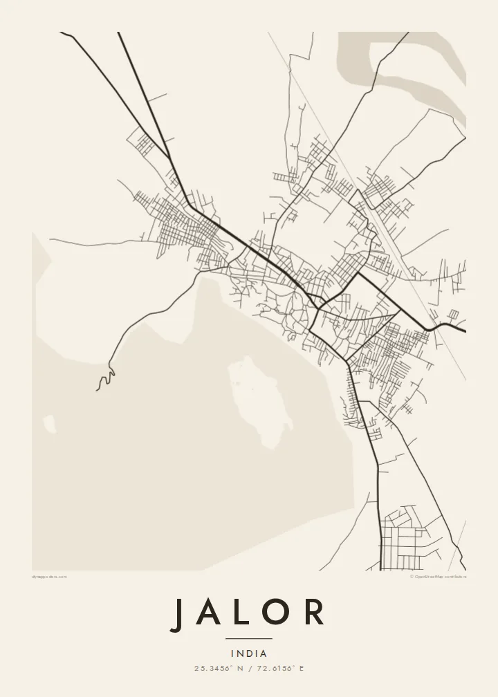 Jalor map poster — Paper style
