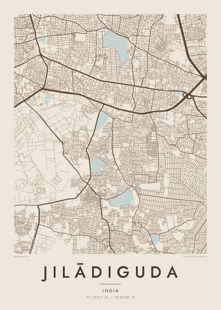 Jilādiguda map poster — Sand