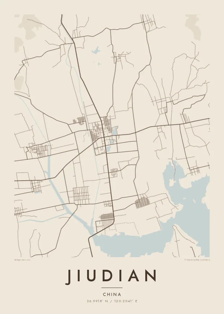 Jiudian map poster — Sand