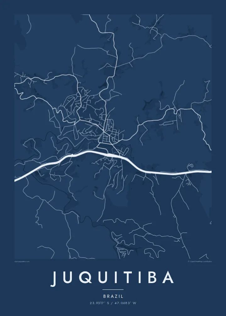 Juquitiba map poster — Blueprint