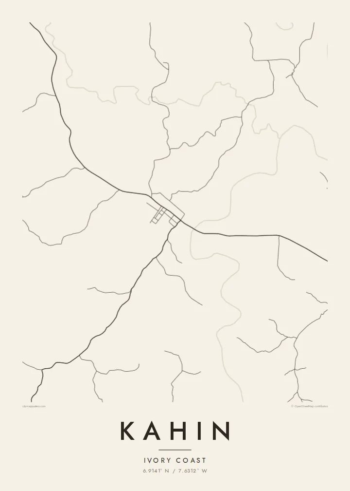Kahin map poster — Paper