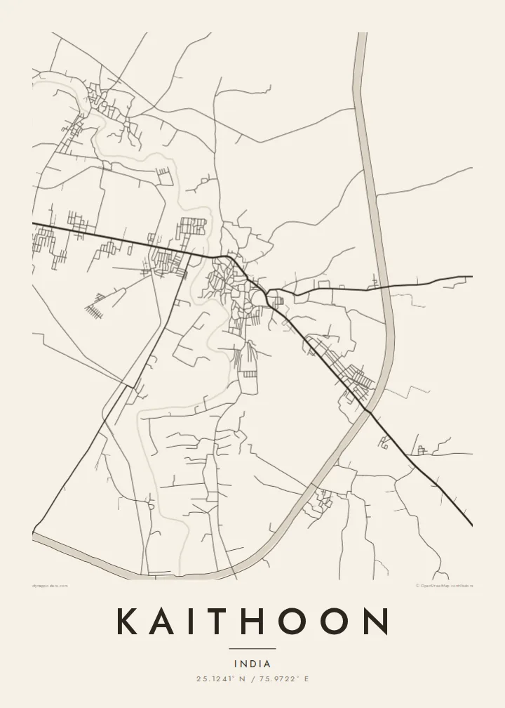 Kaithoon map poster — Paper