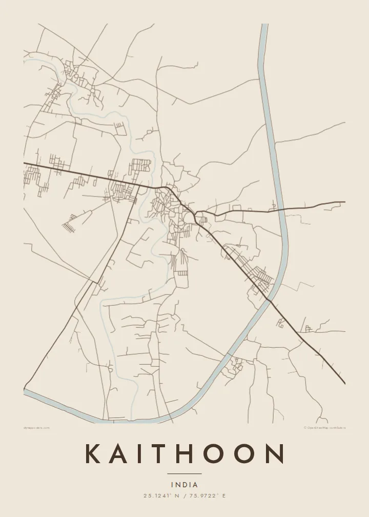 Kaithoon map poster — Sand