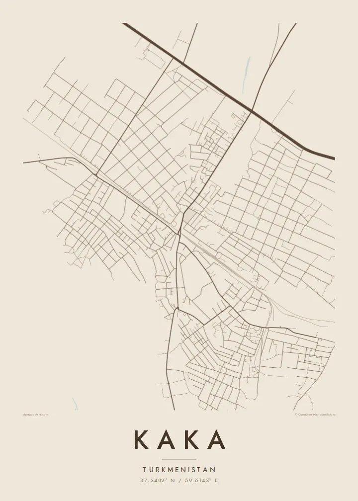 Kaka map poster — Sand