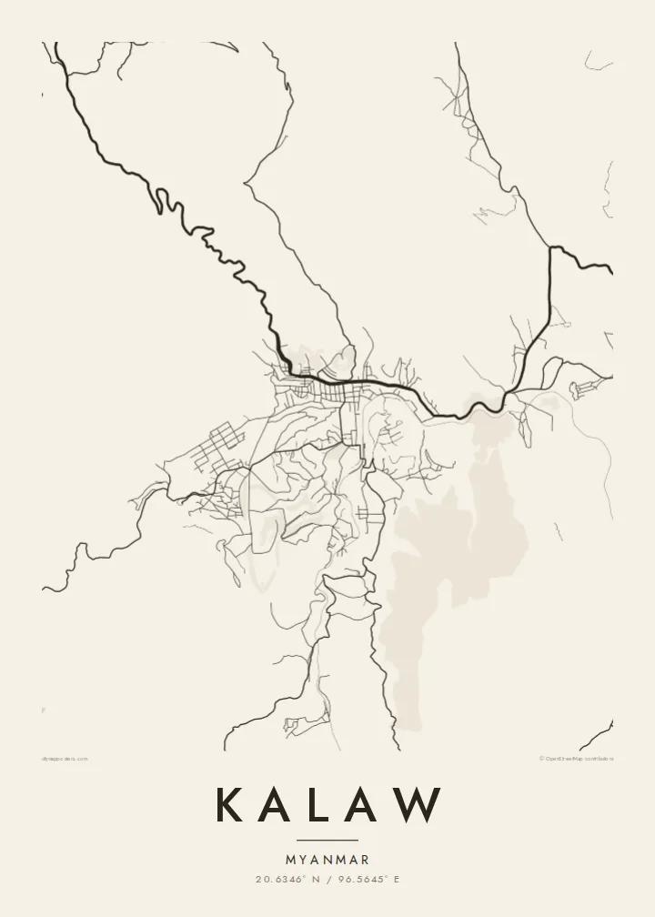 Kalaw map poster — Paper