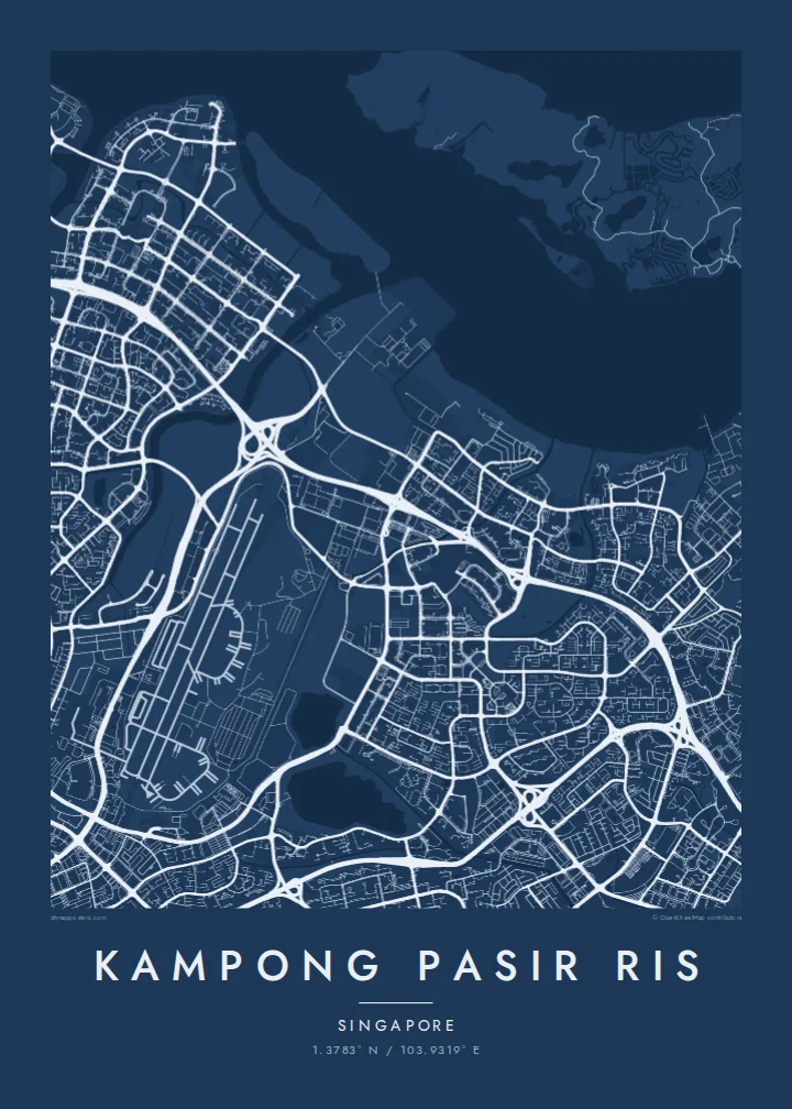Kampong Pasir Ris map poster — Blueprint