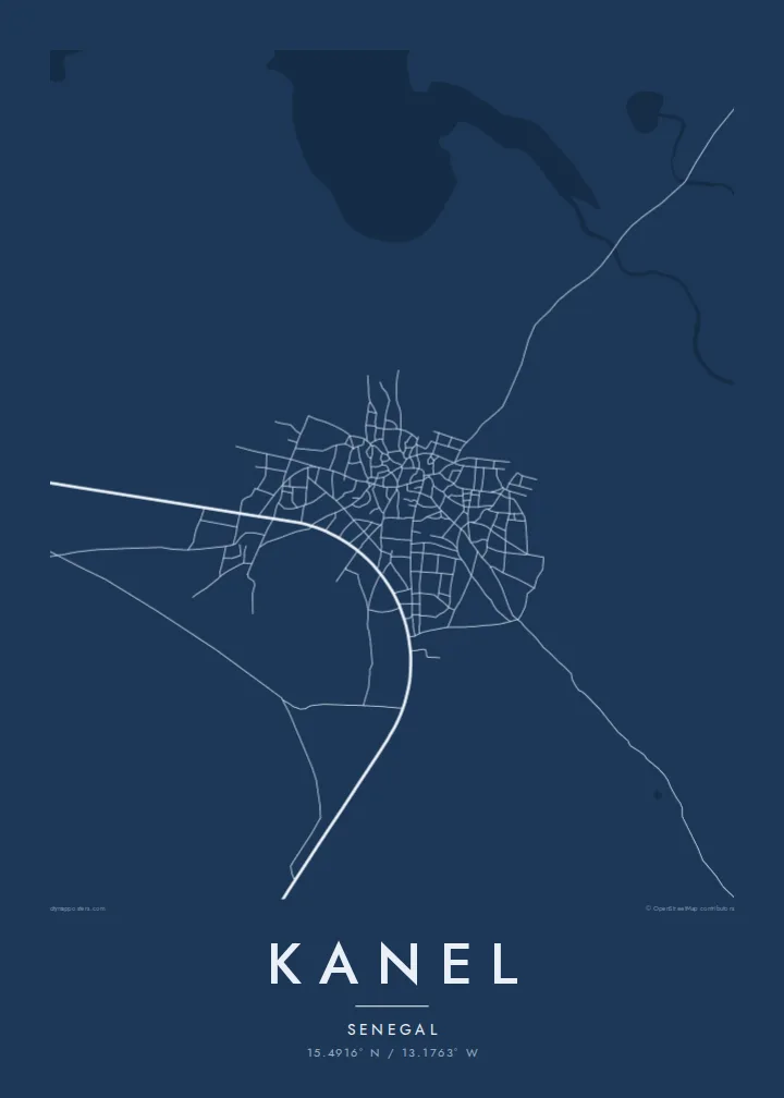 Kanel map poster — Blueprint