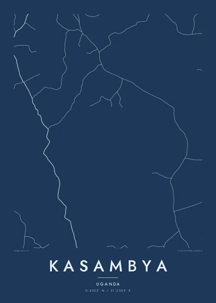 Kasambya map poster — Blueprint