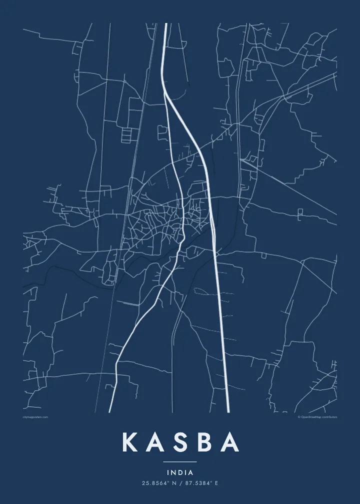 Kasba map poster — Blueprint