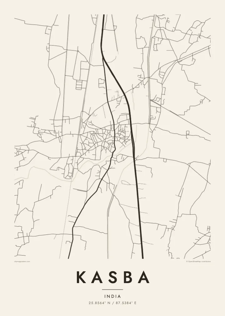 Kasba map poster — Paper