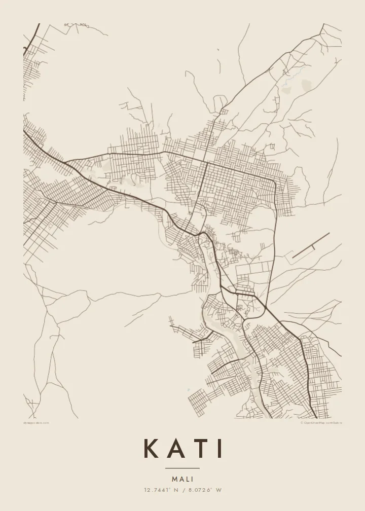 Kati map poster — Sand