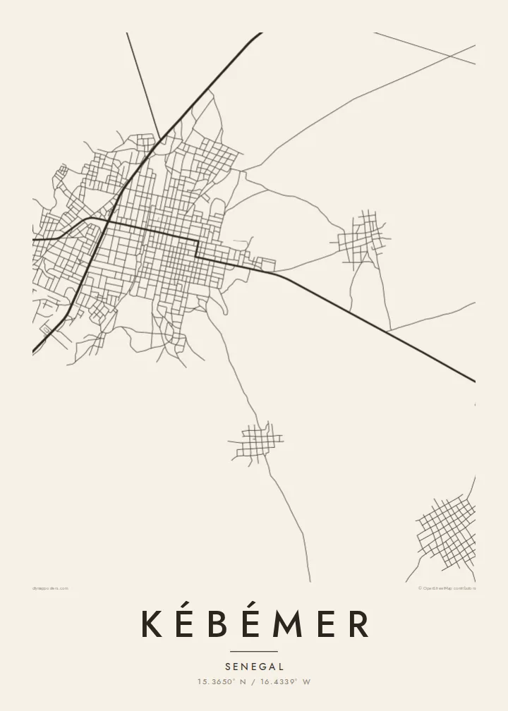 Kébémer map poster — Paper