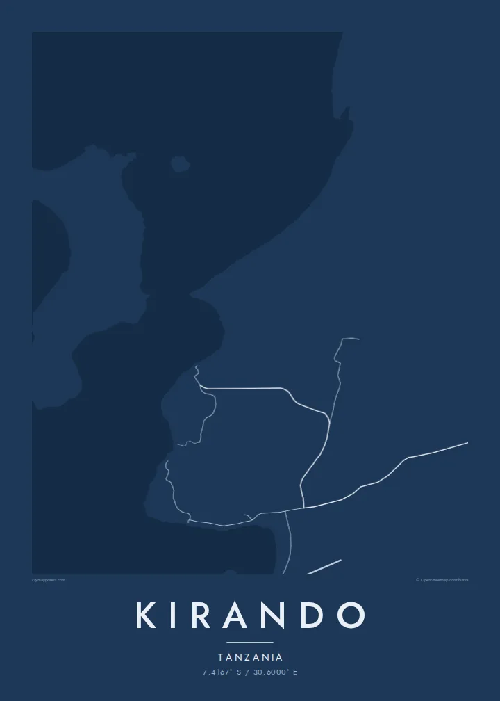 Kirando map poster — Blueprint