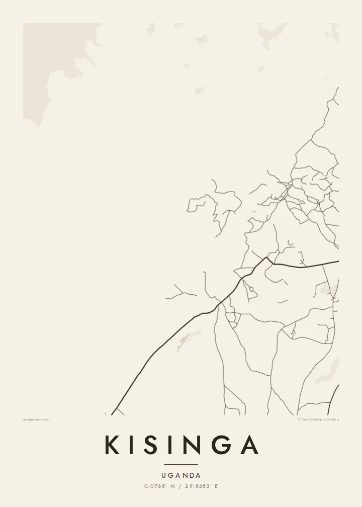 Kisinga map poster — Paper