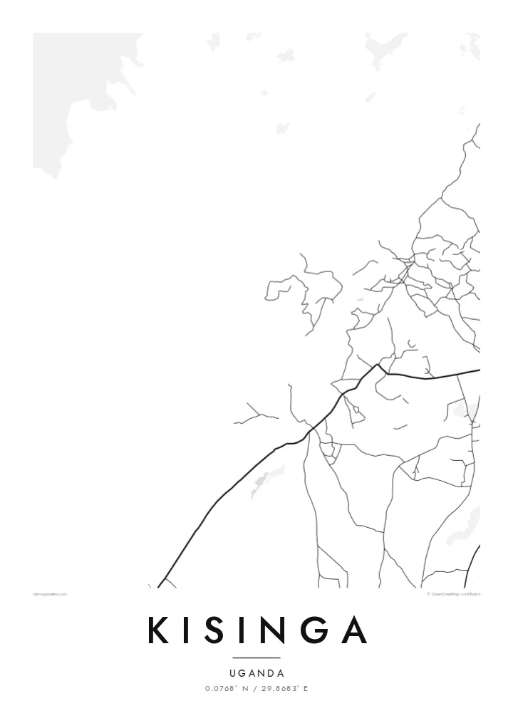 Kisinga map poster — Classic