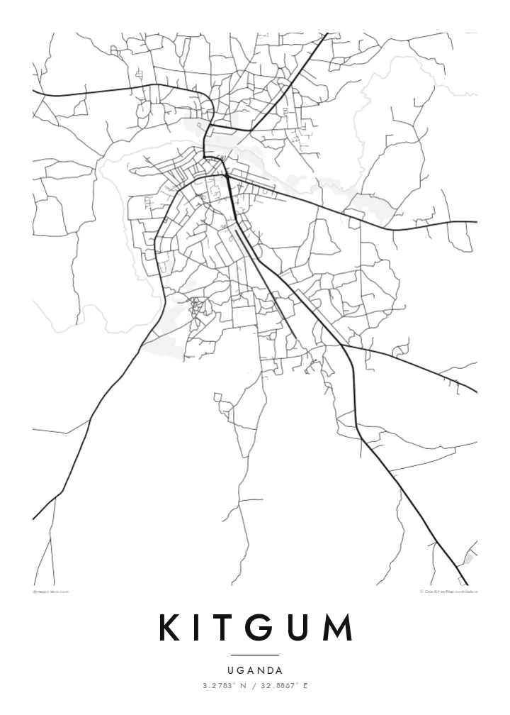 Kitgum map poster — Classic