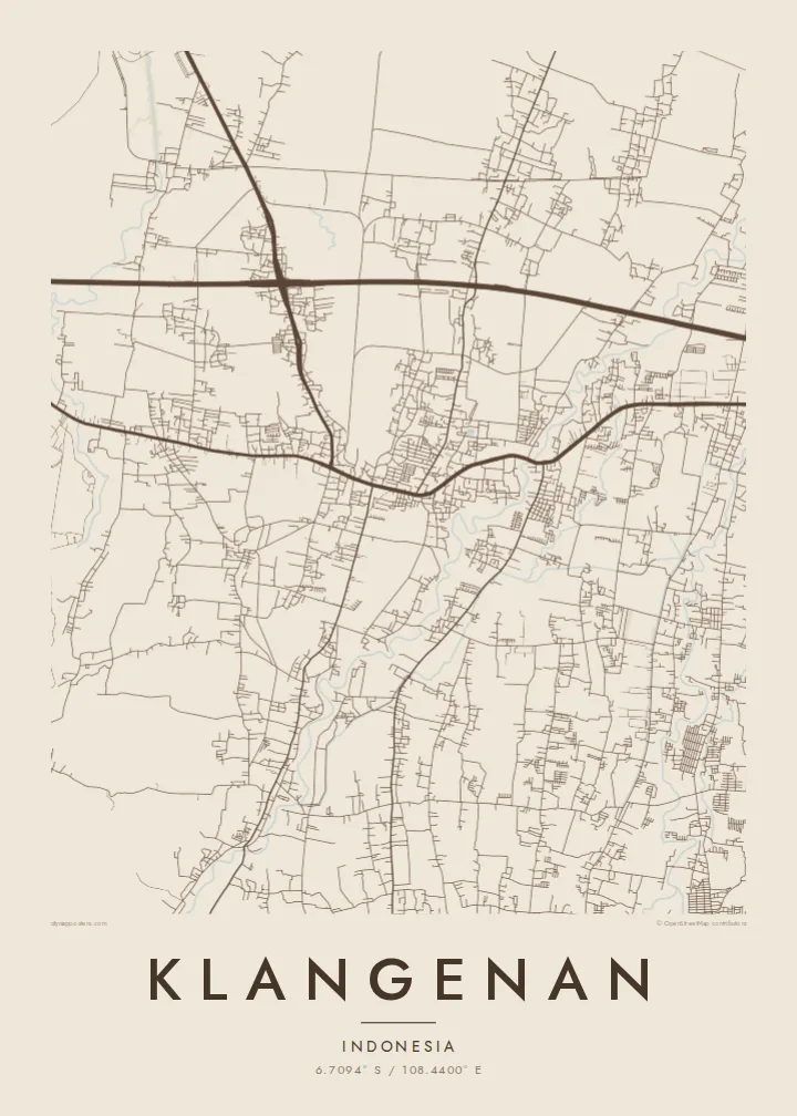 Klangenan map poster — Sand