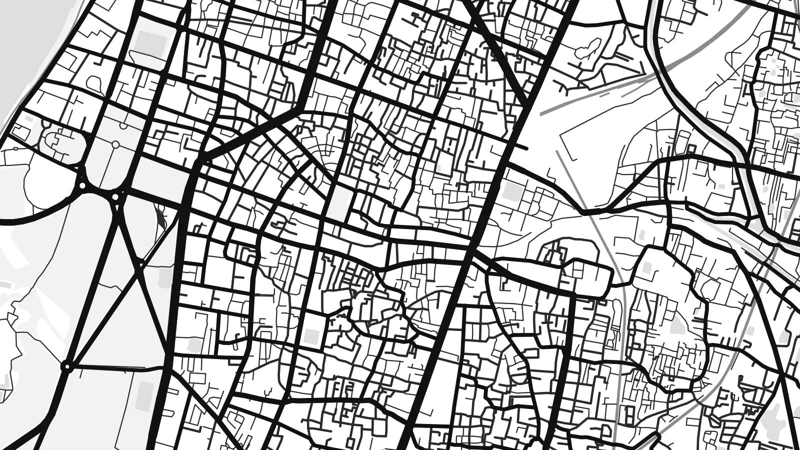 Close-up of the Kolkata map poster at print resolution
