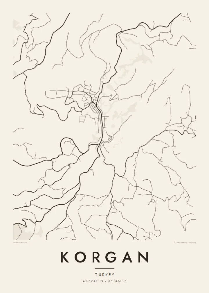 Korgan map poster — Paper