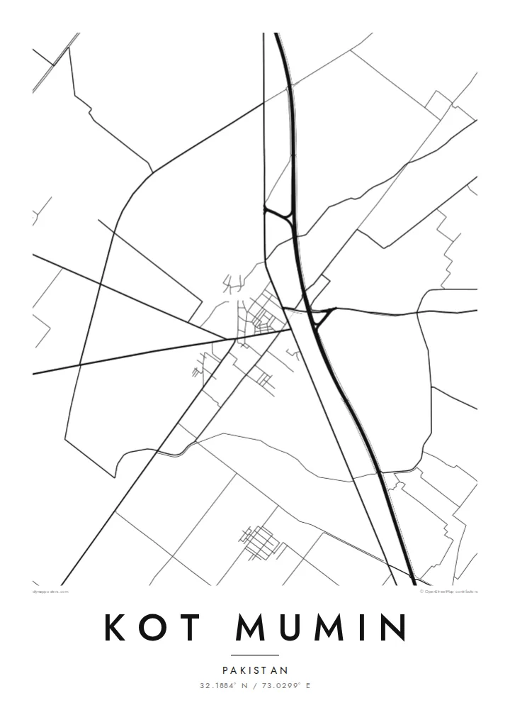 Kot Mumin map poster — Classic