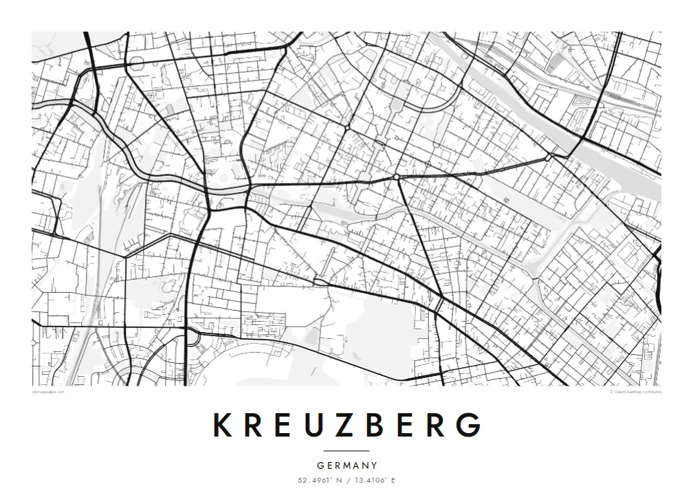 Kreuzberg map poster