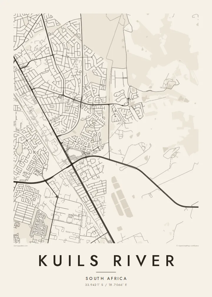 Kuils River map poster — Paper