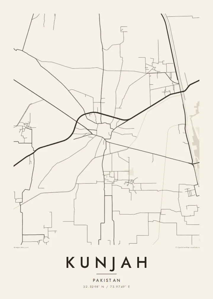 Kunjah map poster — Paper