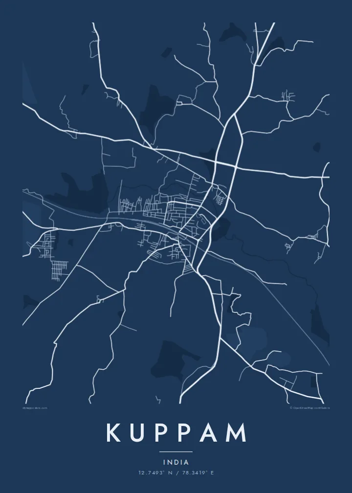 Kuppam map poster — Blueprint