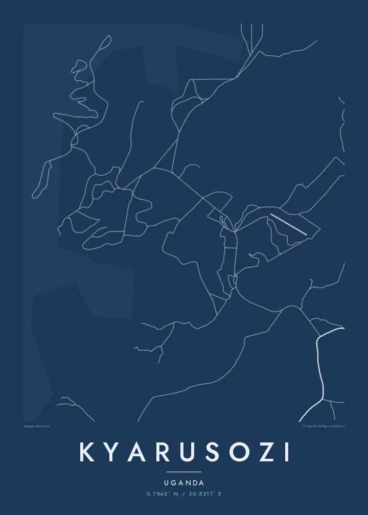 Kyarusozi map poster — Blueprint