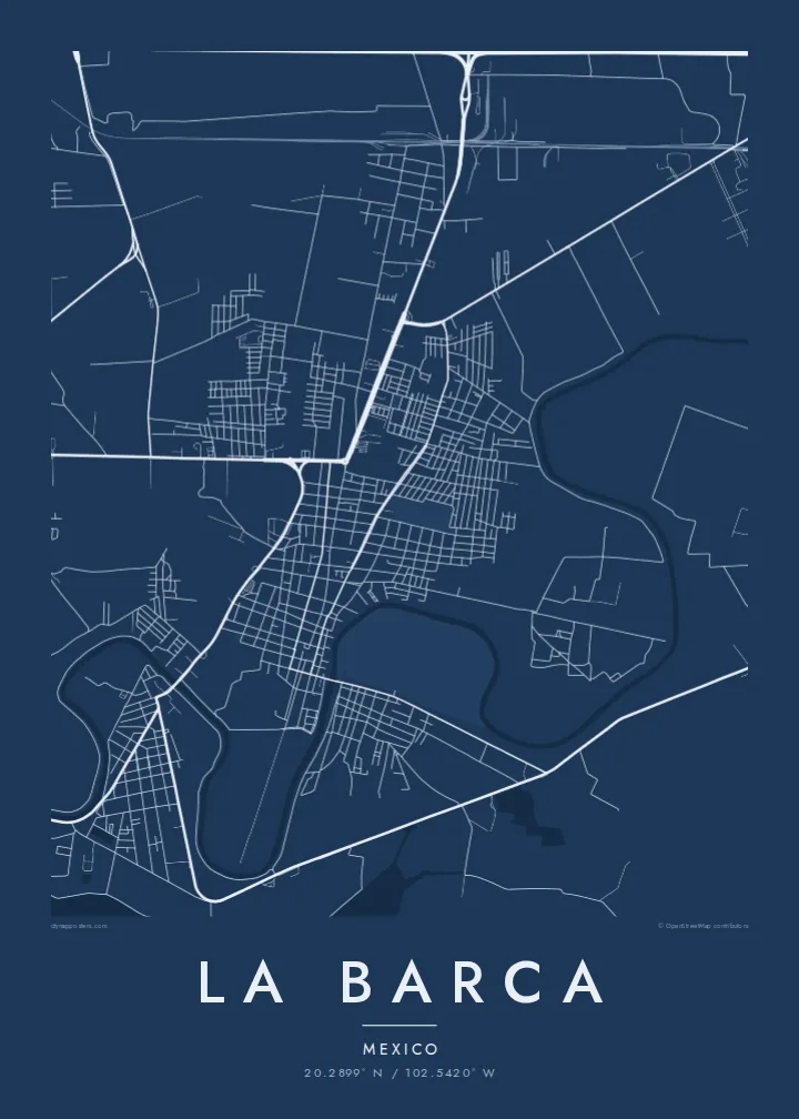 La Barca map poster — Blueprint