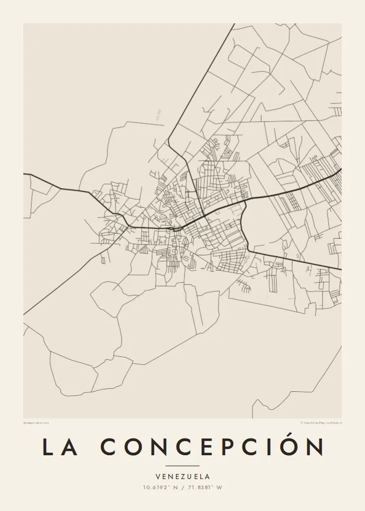 La Concepción map poster — Paper