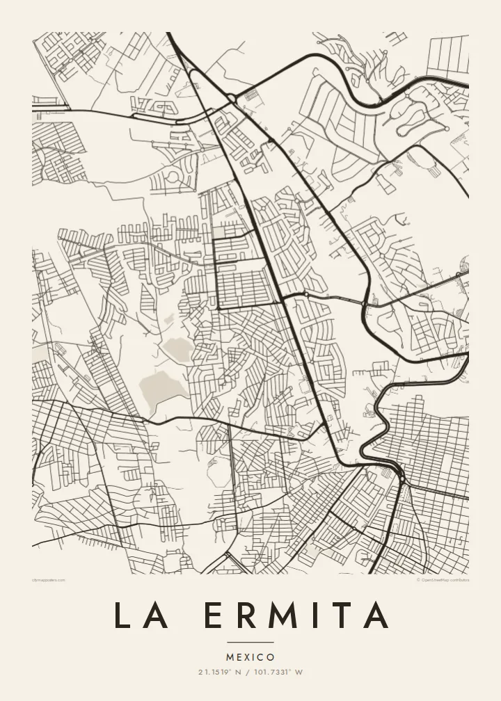 La Ermita map poster — Paper