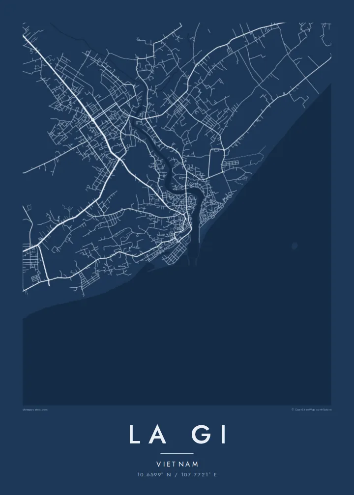 La Gi map poster — Blueprint