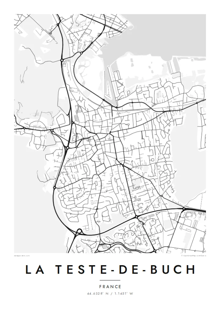 La Teste-de-Buch map poster — Classic
