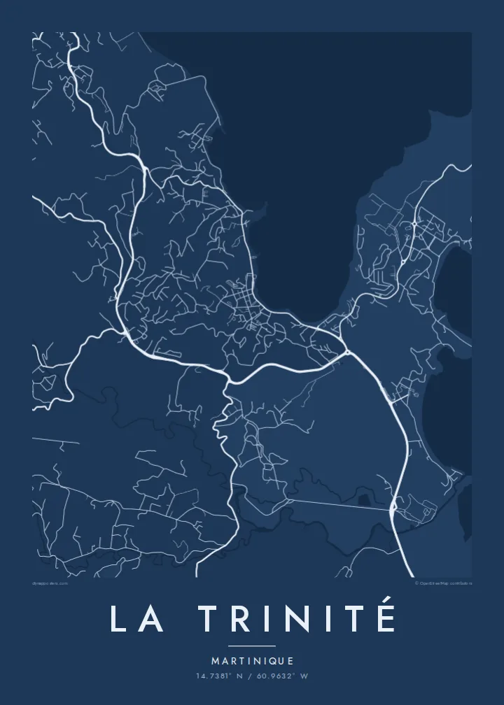 La Trinité map poster — Blueprint