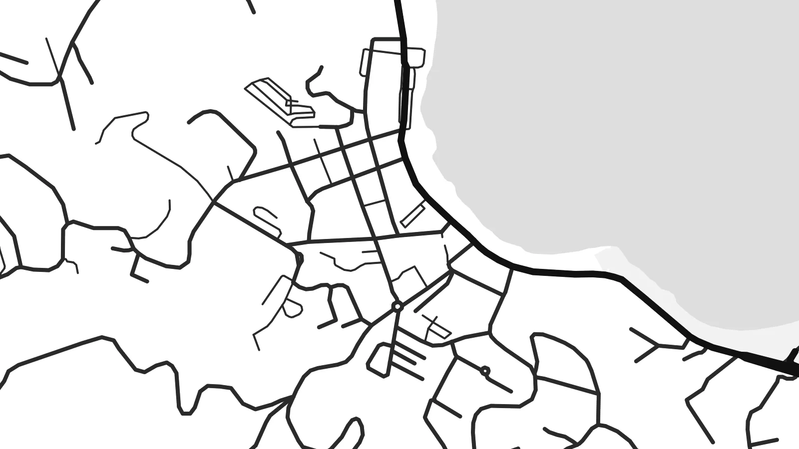 Close-up of the La Trinité map poster at print resolution