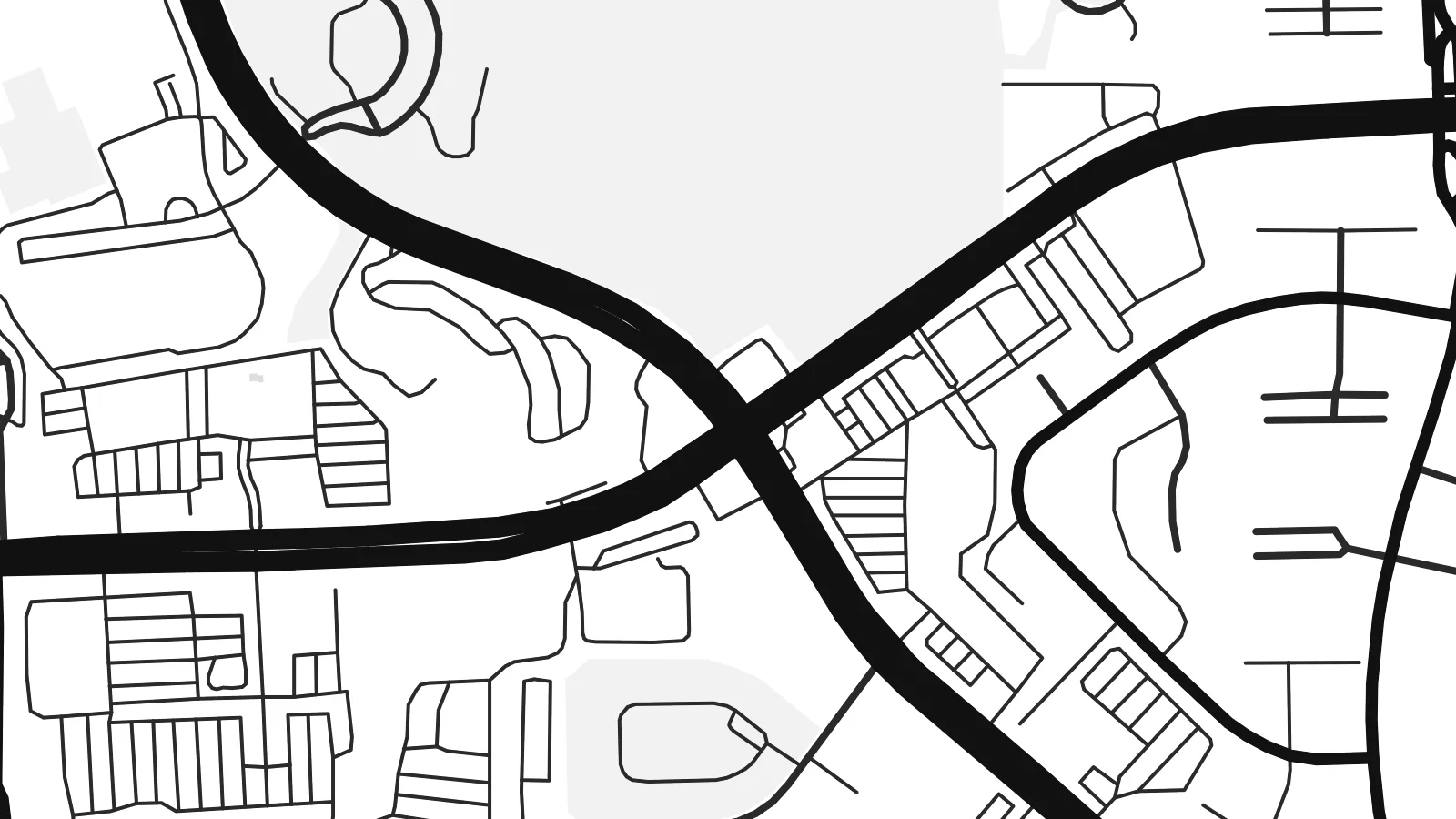 Close-up of the Laguna Woods map poster at print resolution